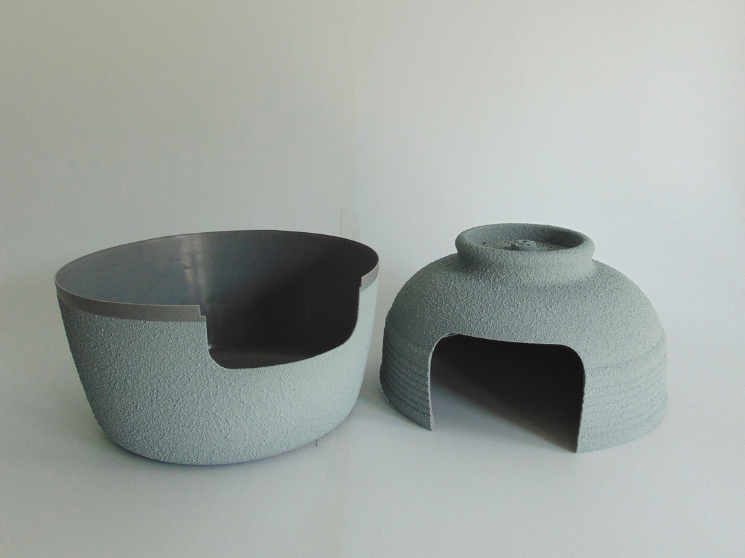 Misty Gray Textured Tuscany Hidden Litter Cat Box Lemon Leaf Ivy Bush