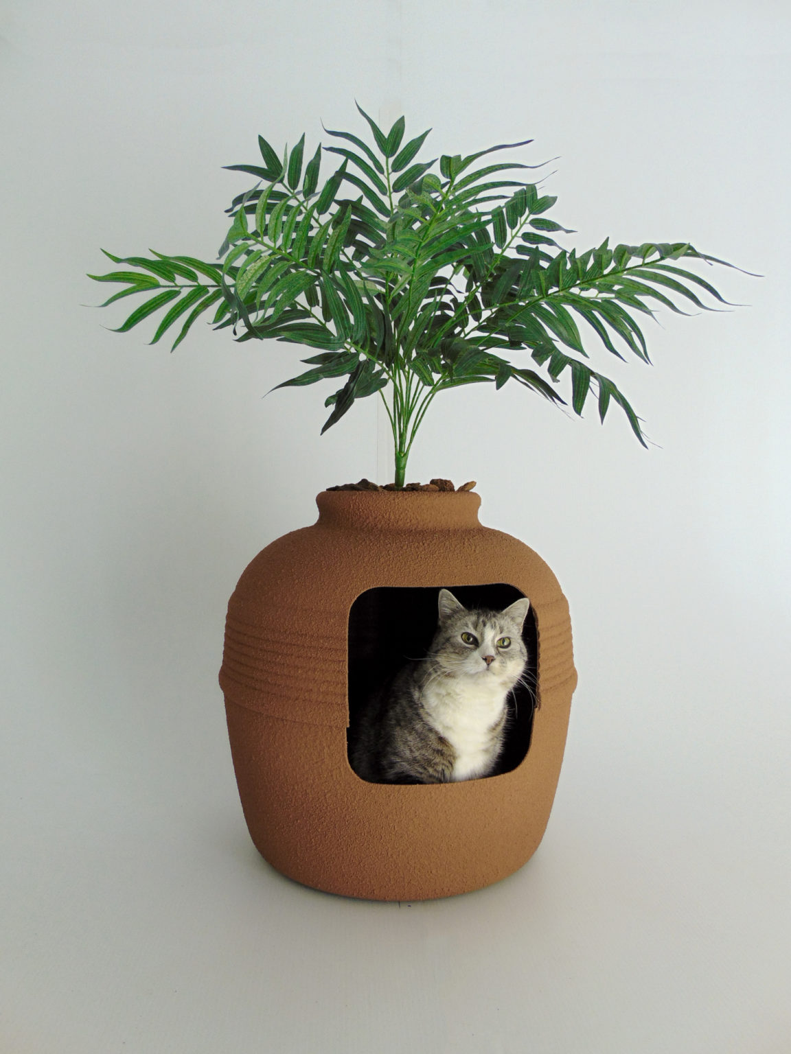 Red Clay Sandstone Textured Tuscany Cat Hidden Litter Box Phoenix