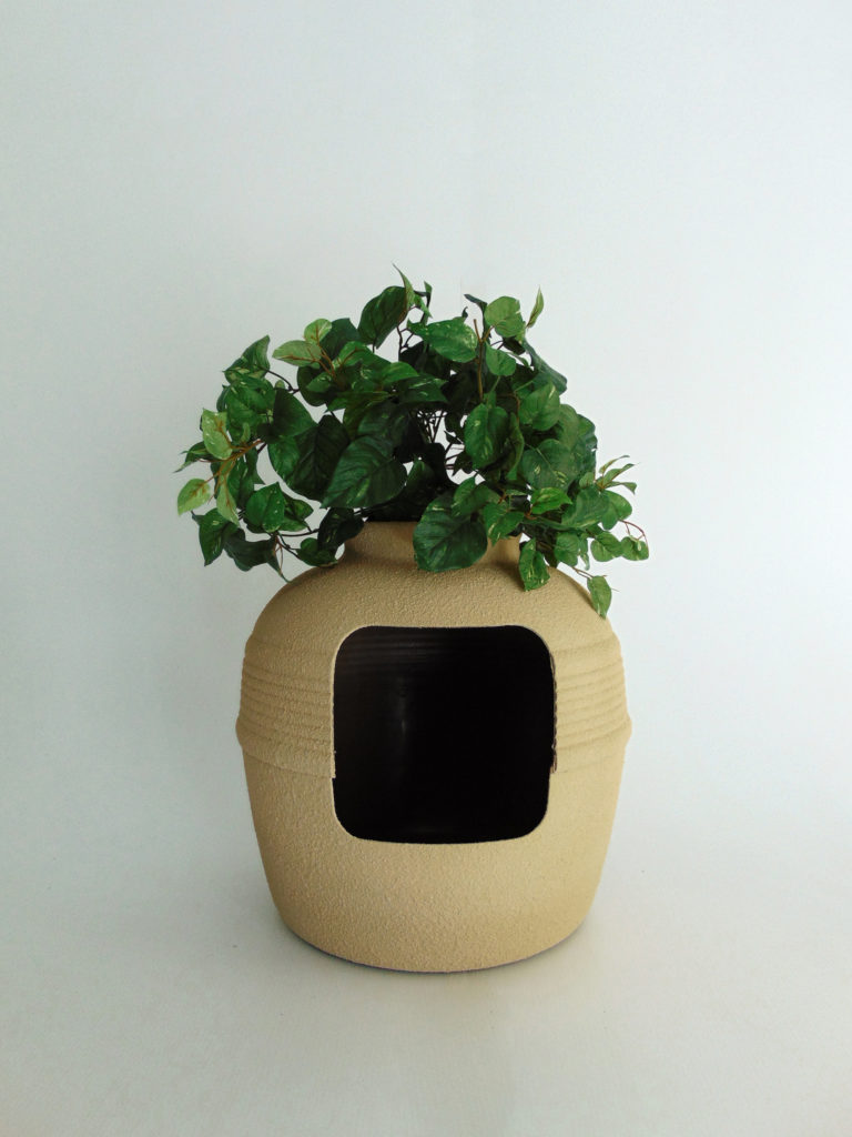 Desert Tan Sandstone Textured Tuscany Hidden Litter Cat Box Fuller