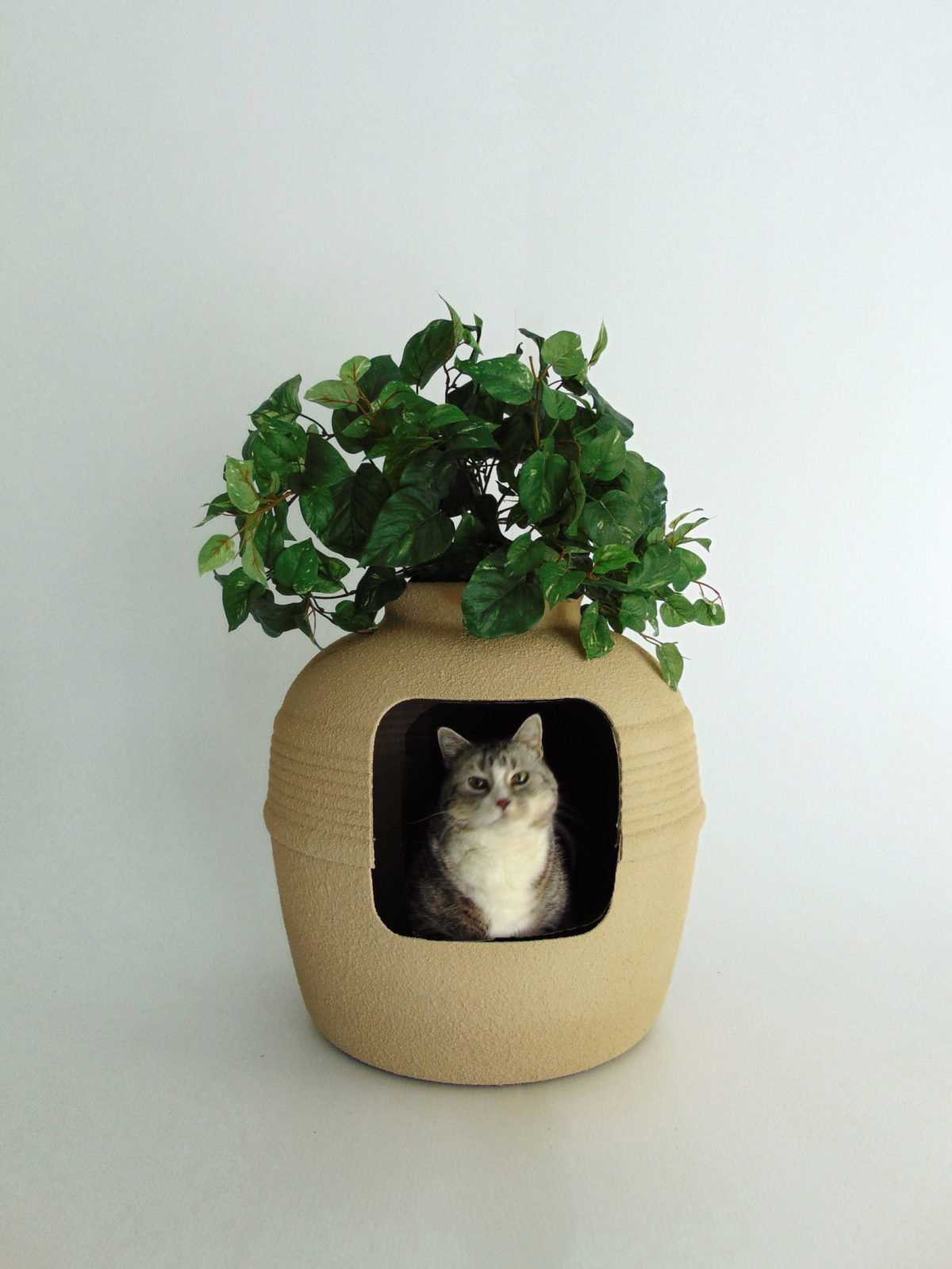 Desert Tan Sandstone Textured Tuscany Hidden Litter Cat Box Fuller